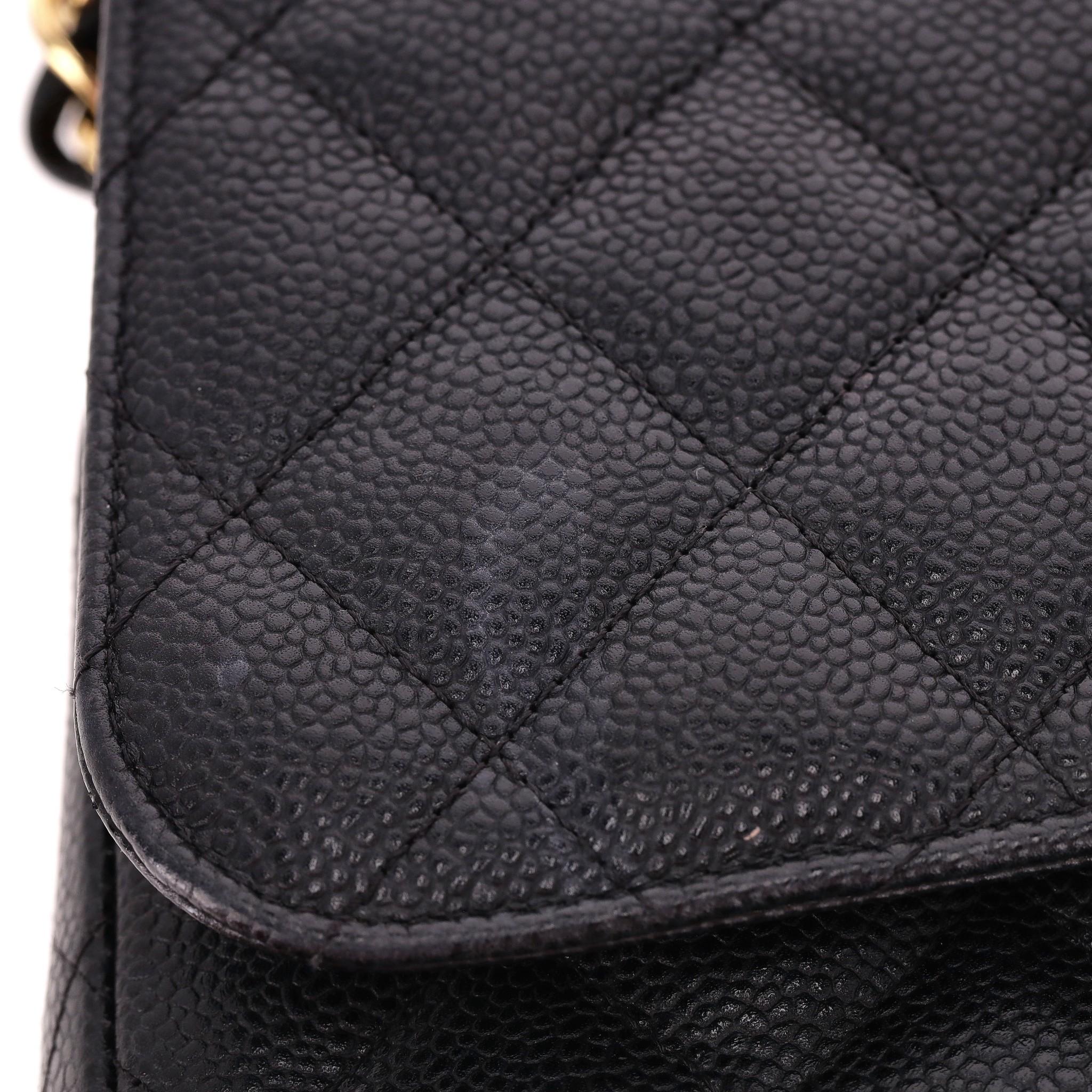 Chanel Classic Jumbo Bolso Doble Solapa Piel Caviar en venta 8
