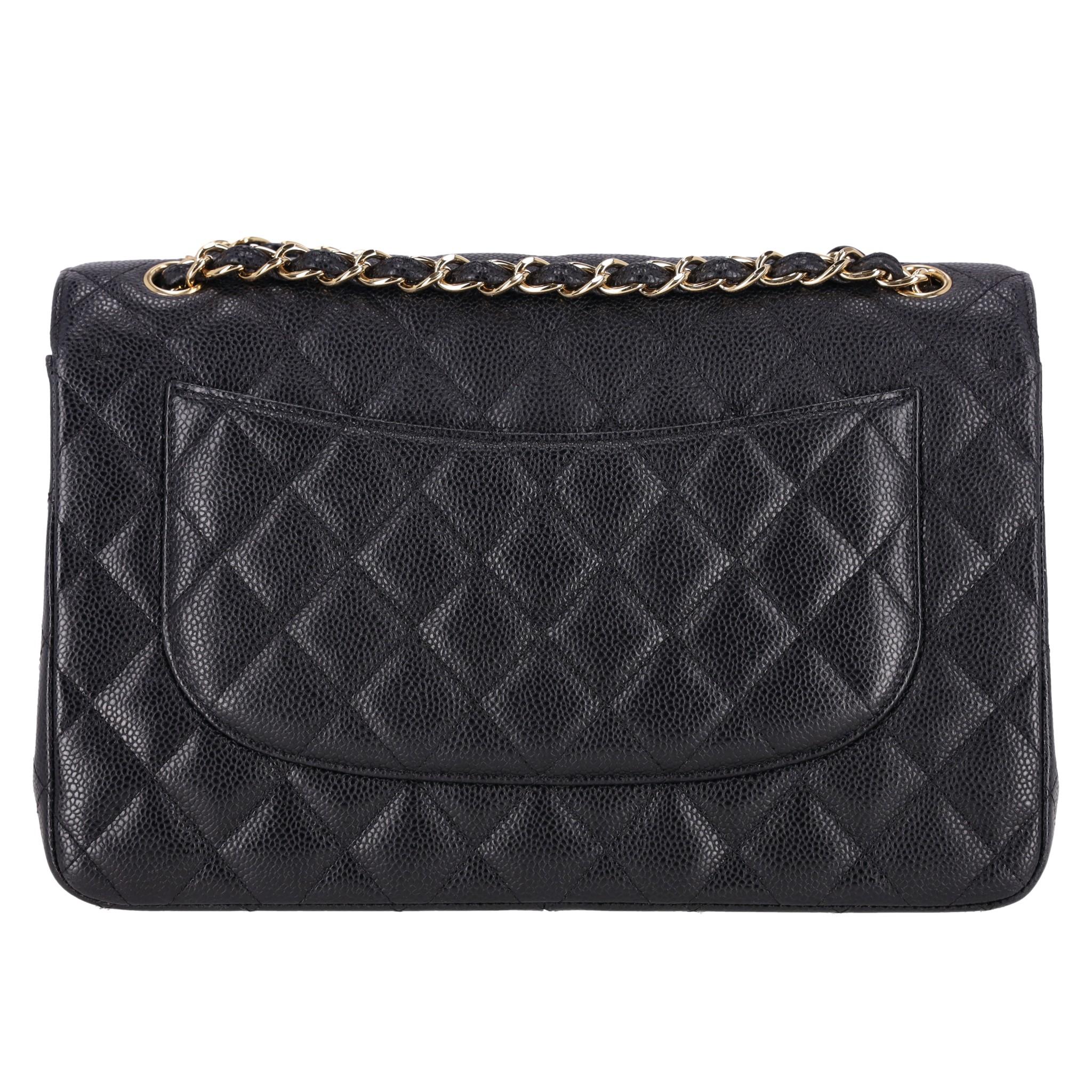 Chanel Classic Jumbo Bolso Doble Solapa Piel Caviar en Bueno estado para la venta en London, GB