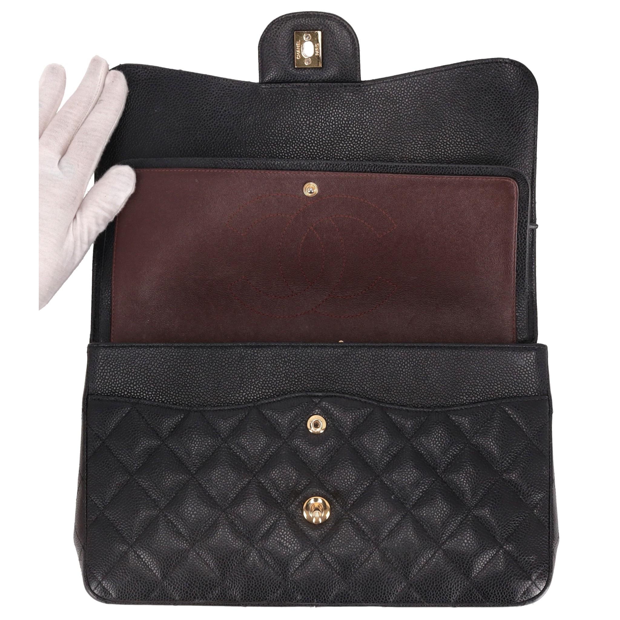 Chanel Classic Jumbo Bolso Doble Solapa Piel Caviar en venta 1