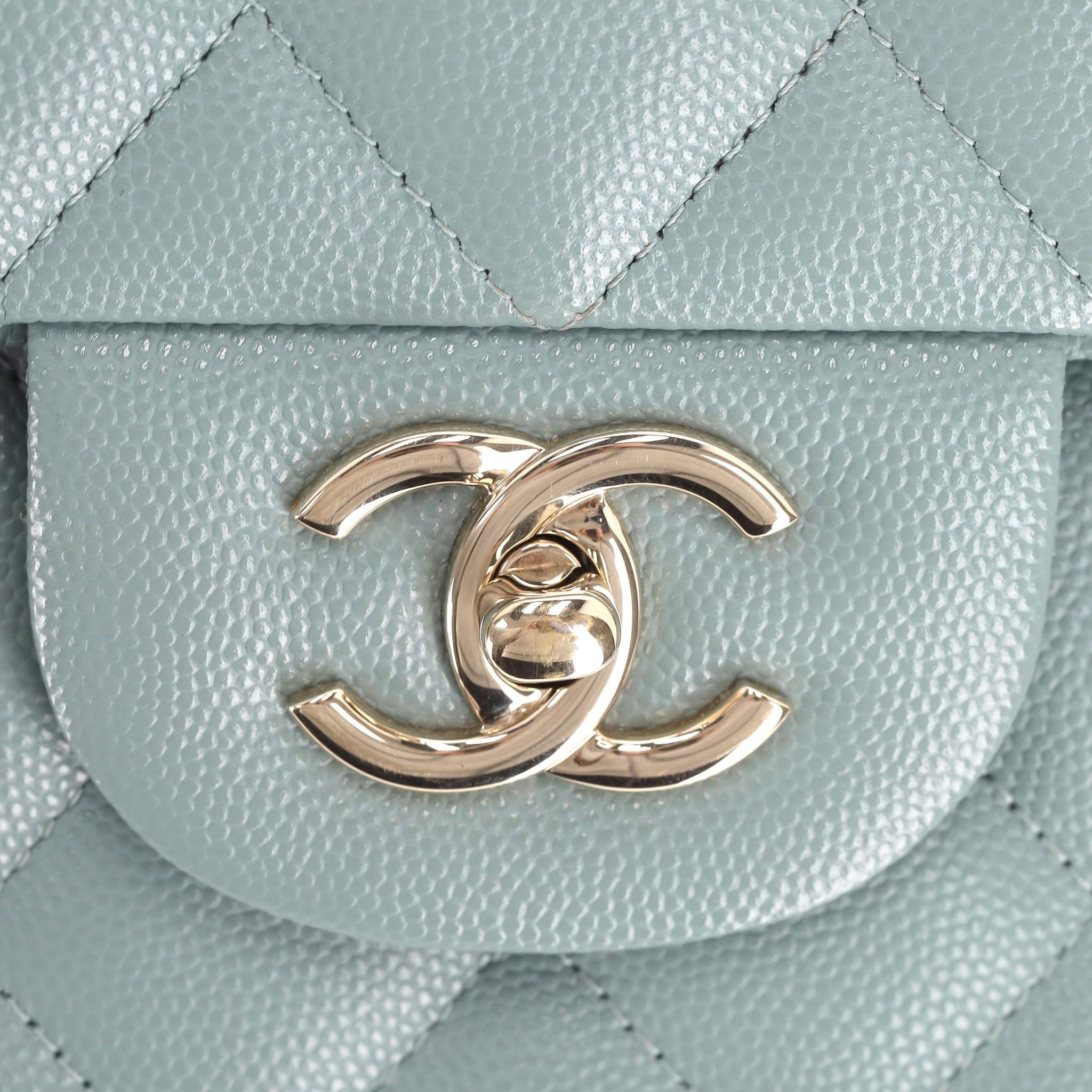 Chanel Classic Jumbo Double Flap Caviar Leather Handbag For Sale 2