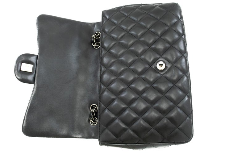 CHANEL Classic Large 11 Chain Shoulder Bag Flap Lambskin Black For Sale at  1stDibs