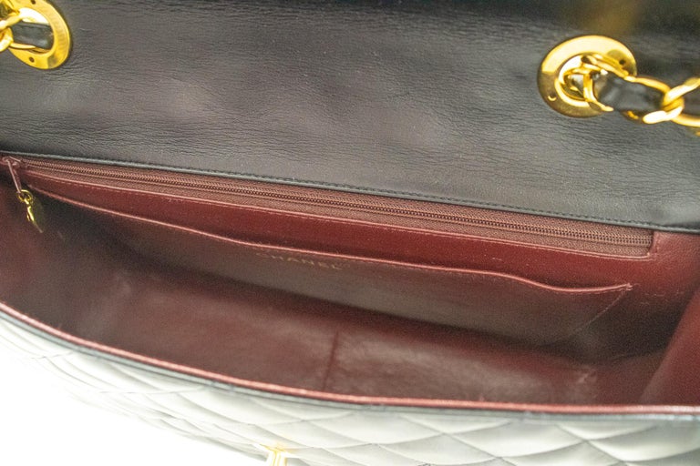 Chanel Vintage CC Flap Shoulder Bag Quilted Lambskin Large at 1stDibs
