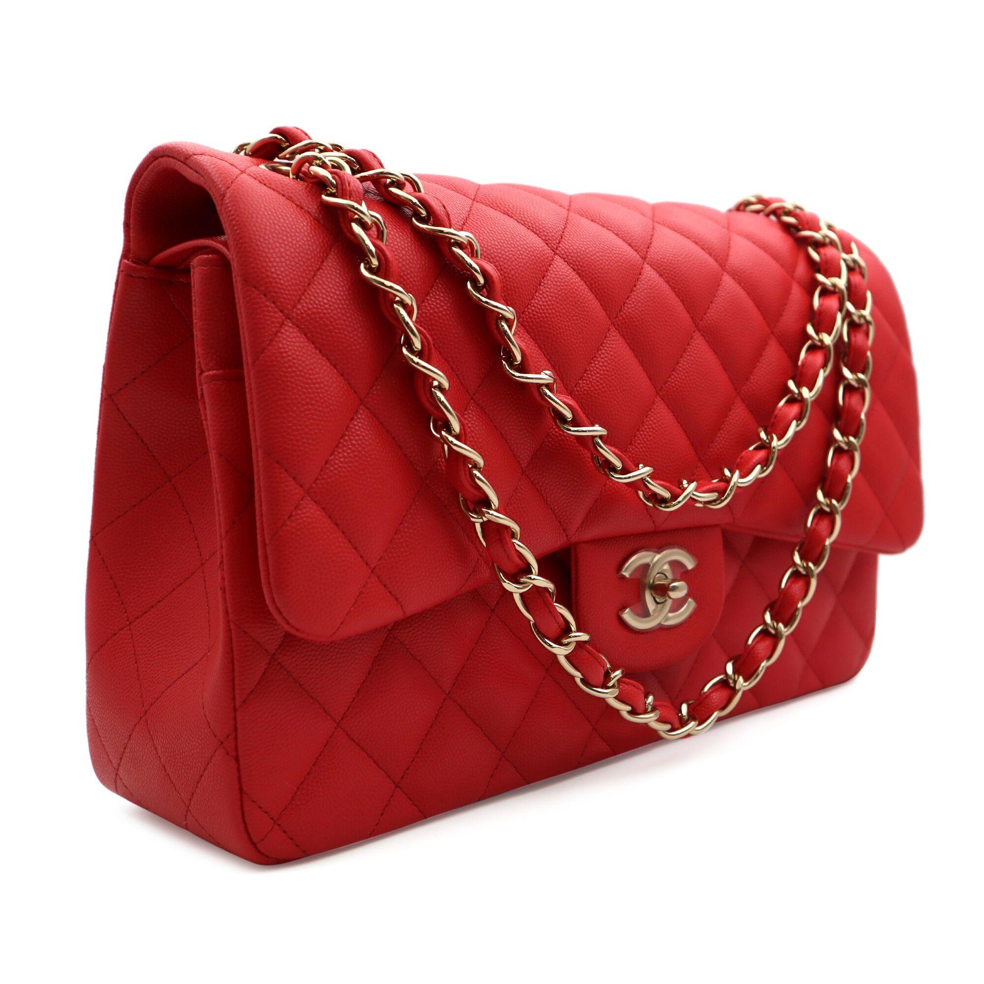 large red chanel bag