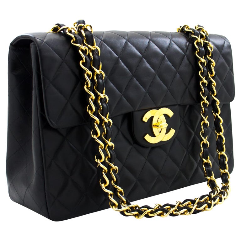 chanel handtassen outlet, CHANEL Lambskin Quilted Hardware Jumbo Classic Double Flap Fashion Reloved - finnexia.fi
