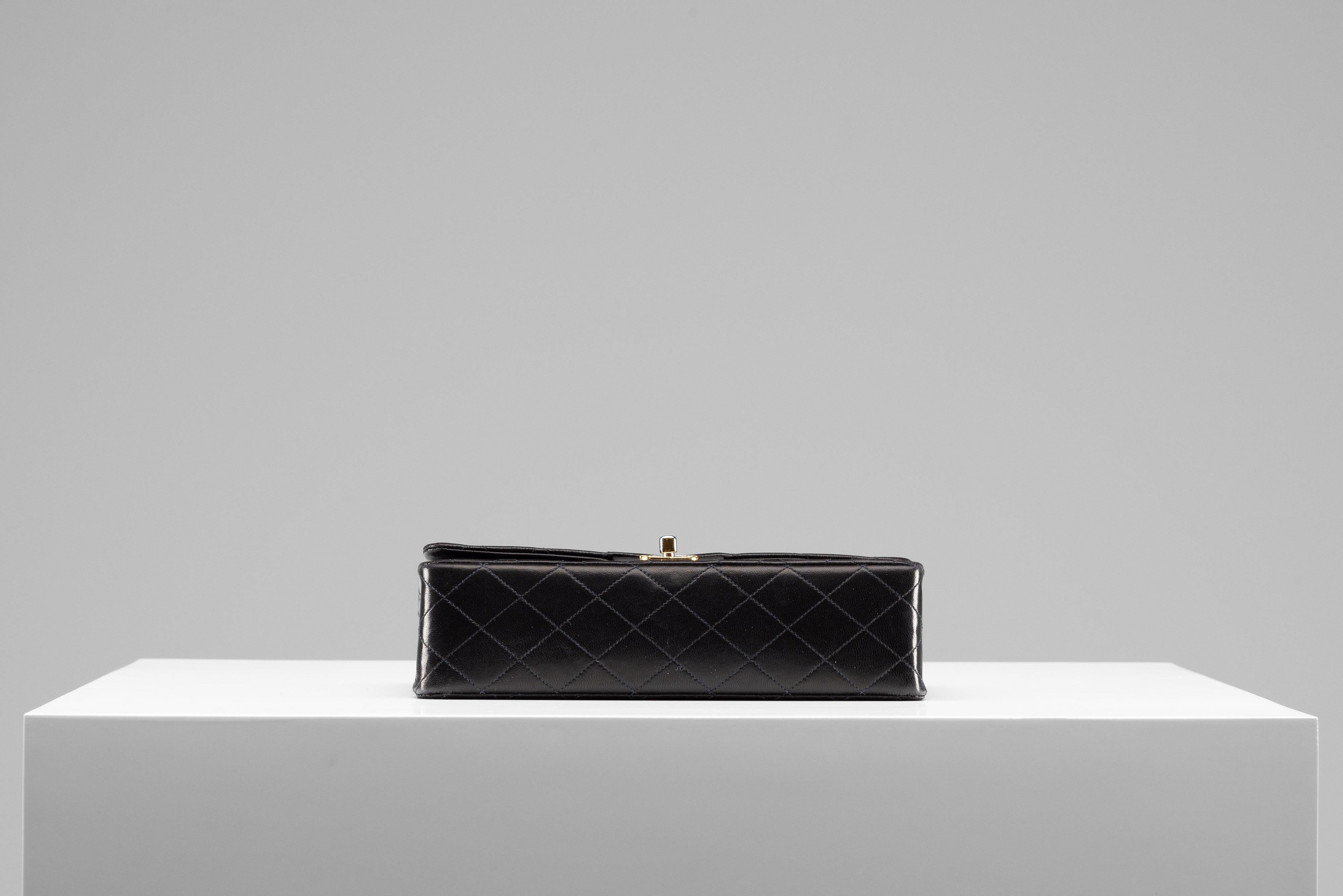 Chanel Classic Medium Black 24k Gold-Plated HW 2