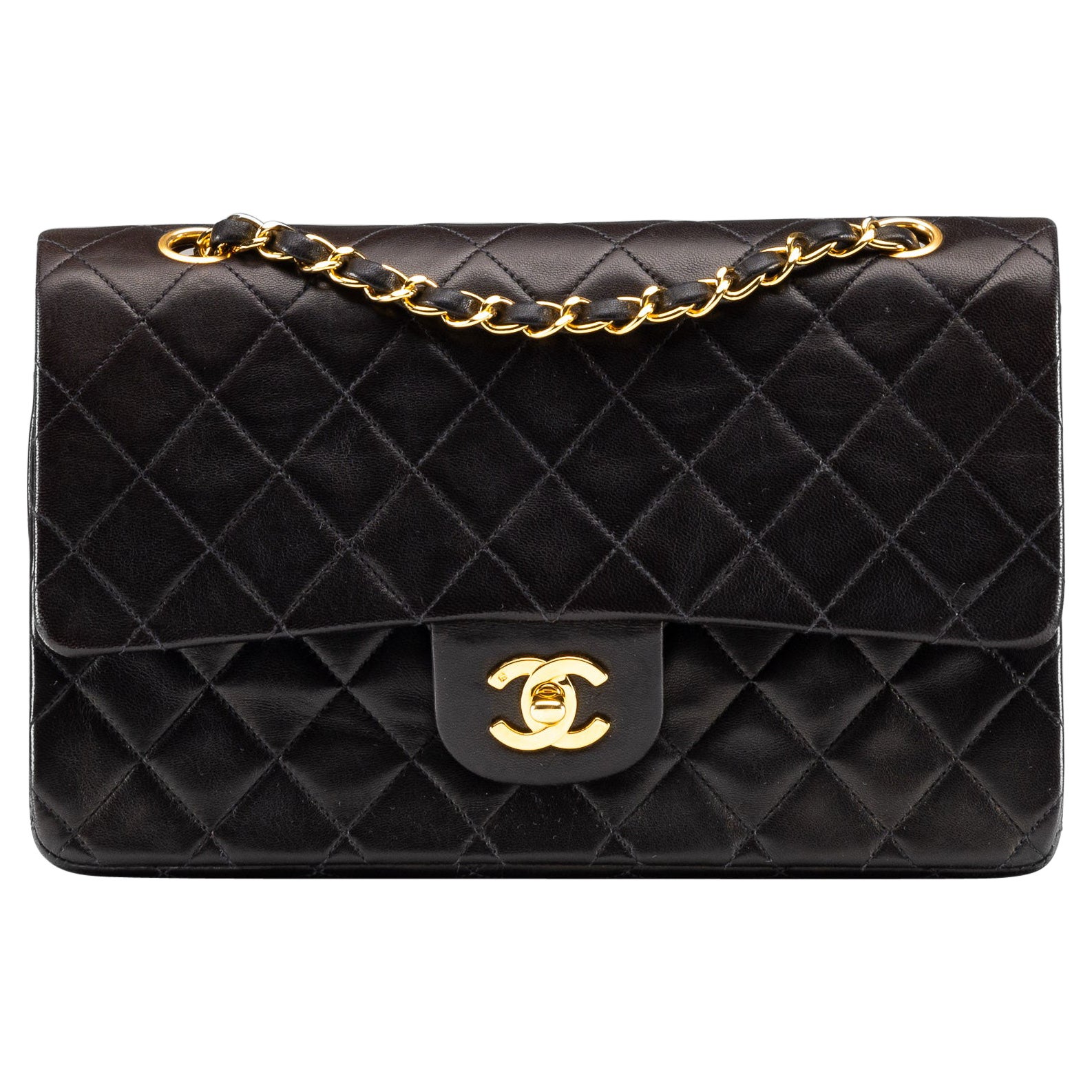 Chanel Classic Medium Black 24k Gold-Plated HW