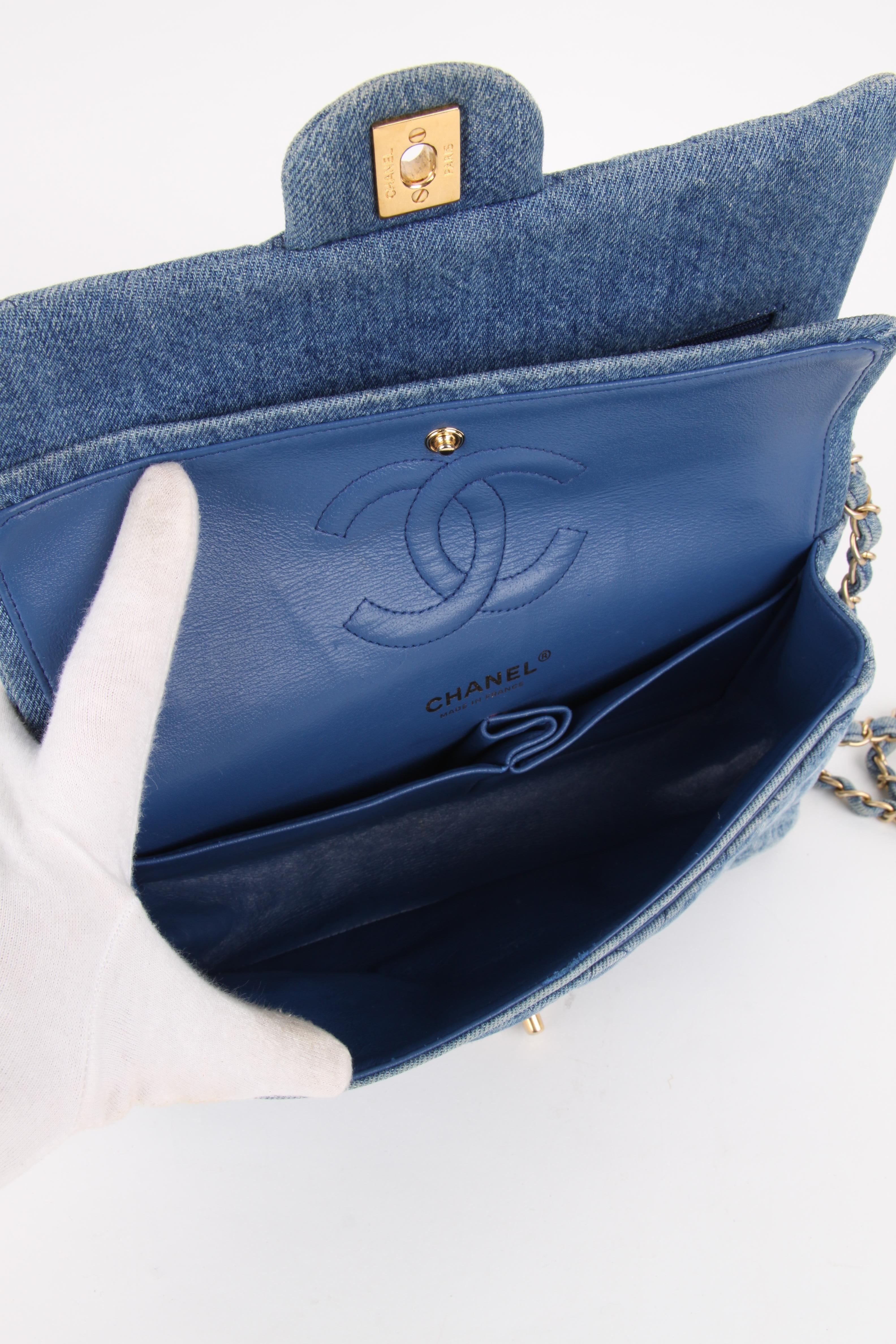 Chanel Classic Medium Denim Double Flap Bag  3