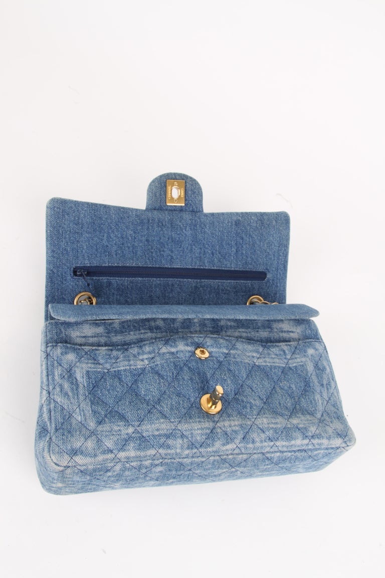 Chanel Classic Medium Denim Double Flap Bag at 1stDibs chanel denim