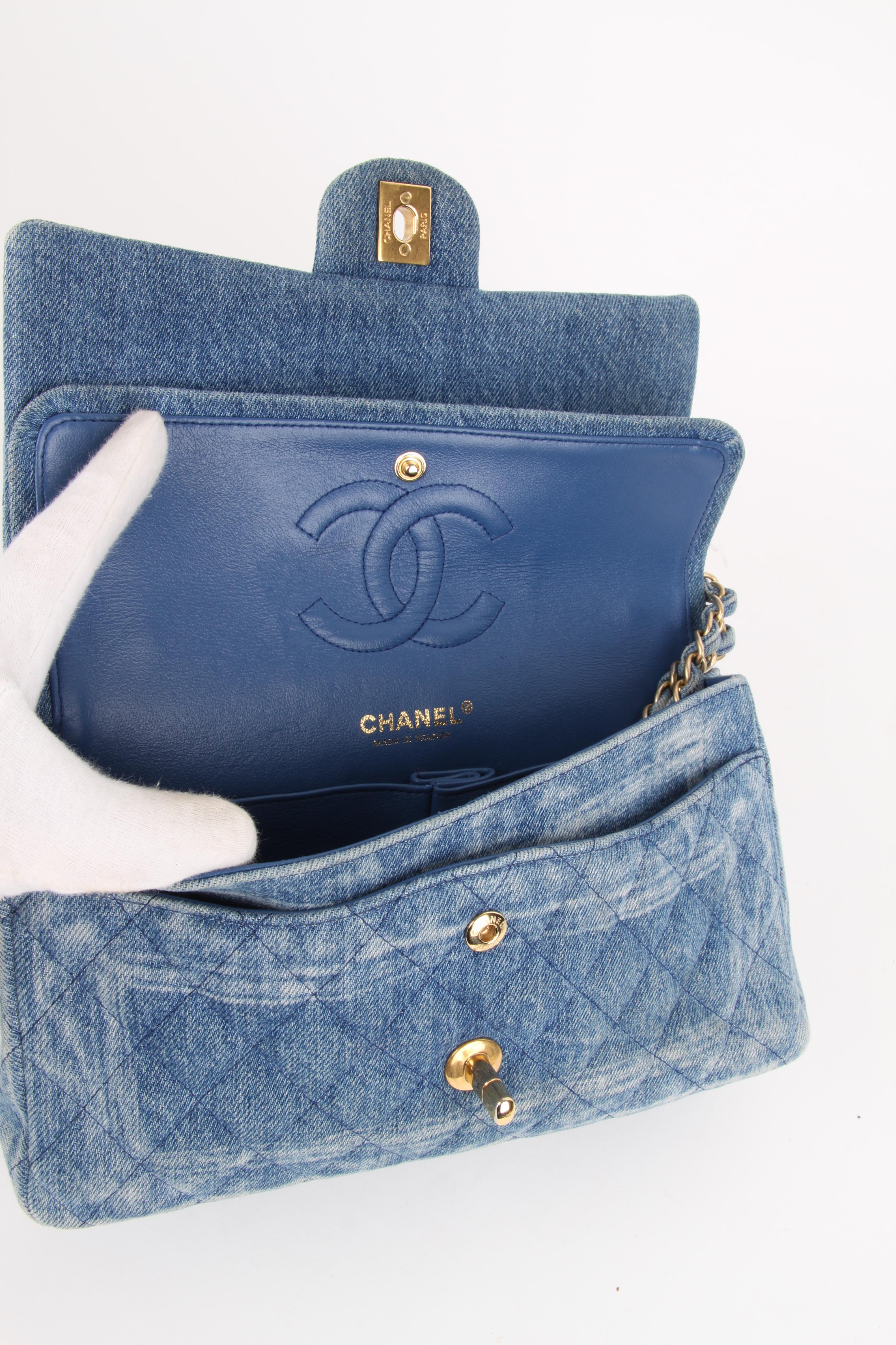 Chanel Classic Medium Denim Double Flap Bag  1