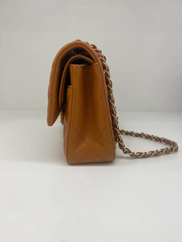 Chanel Classic Medium Flap Bag - Pumpkin CGHW For Sale at 1stDibs