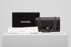 Chanel Classic Medium Flap Caviar Black Gold Hardware