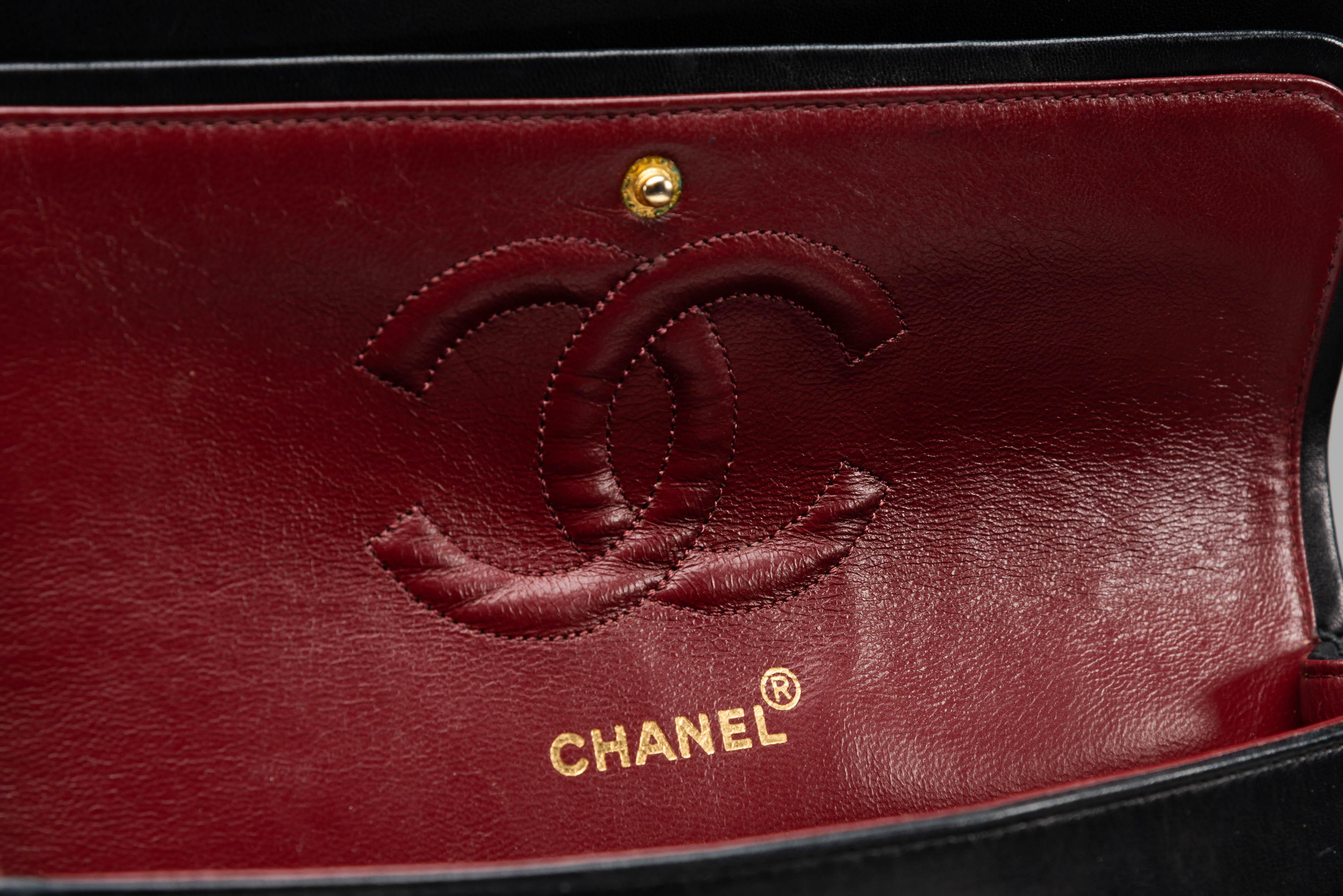 Chanel Classic Medium Lambskin Black 24k gold-plated hardware 7