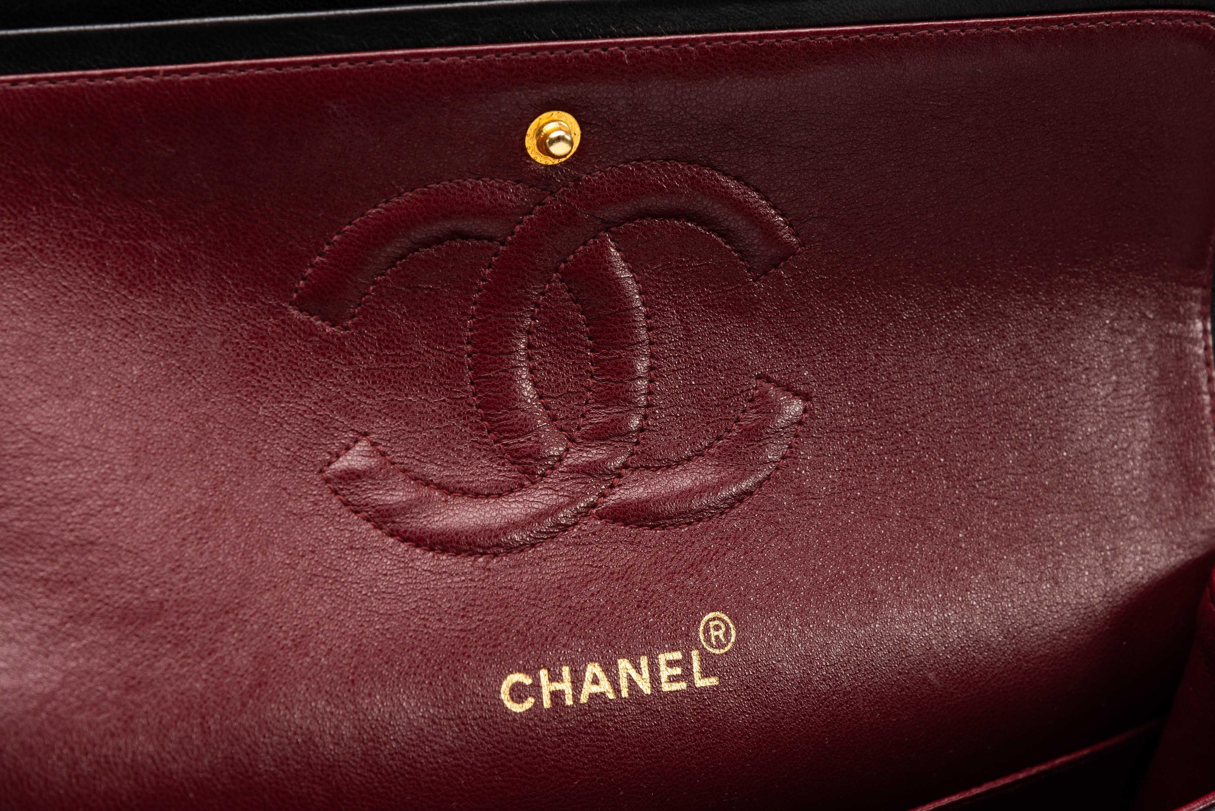 Chanel Classic Medium Lambskin Black 24k gold-plated hardware 8
