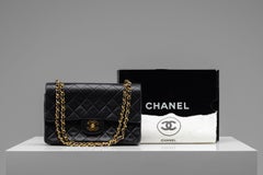 Chanel Classic Medium Lambskin Black 24k gold-plated hardware