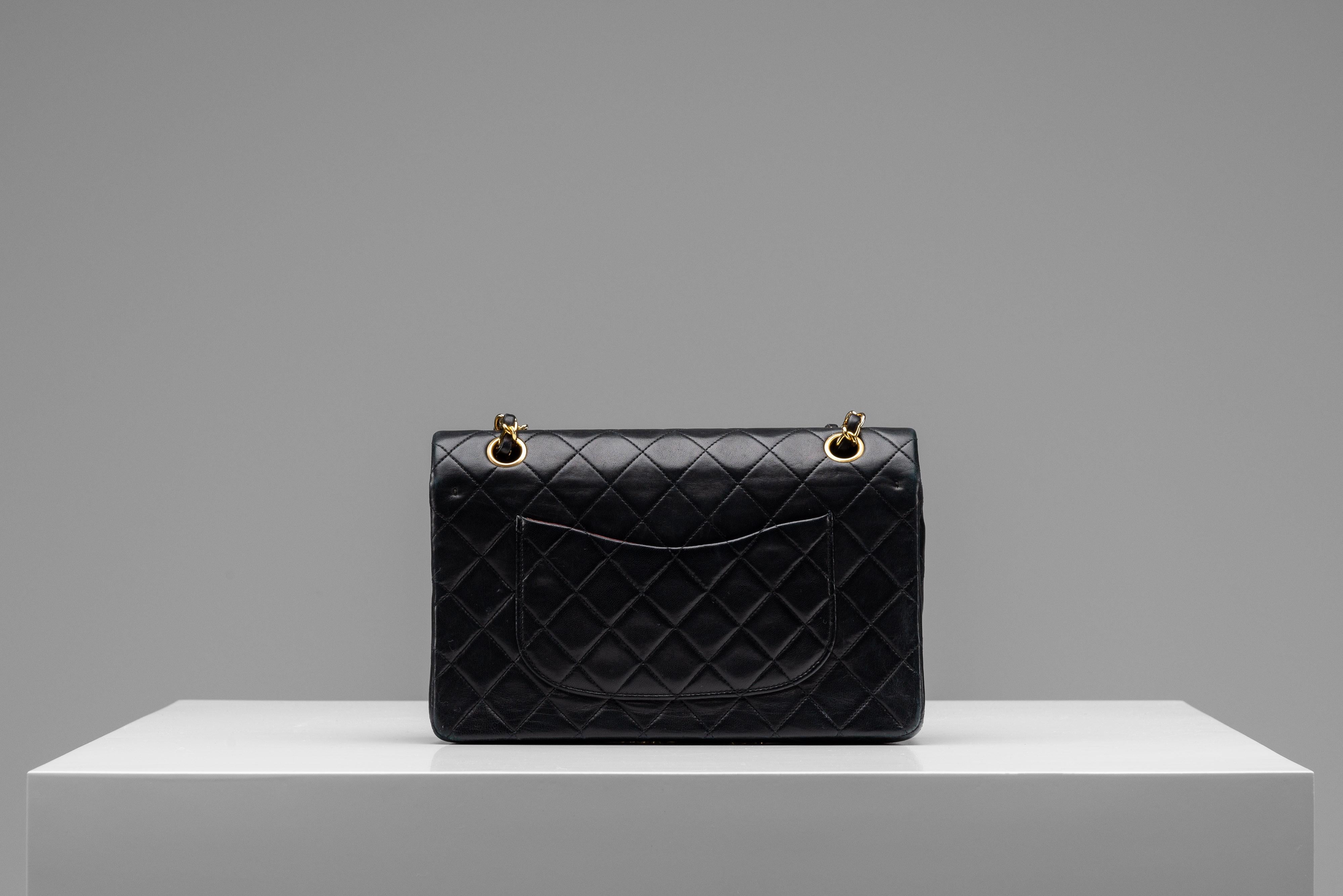 Chanel Classic Medium Lambskin Black 24k gold-plated hardware 1