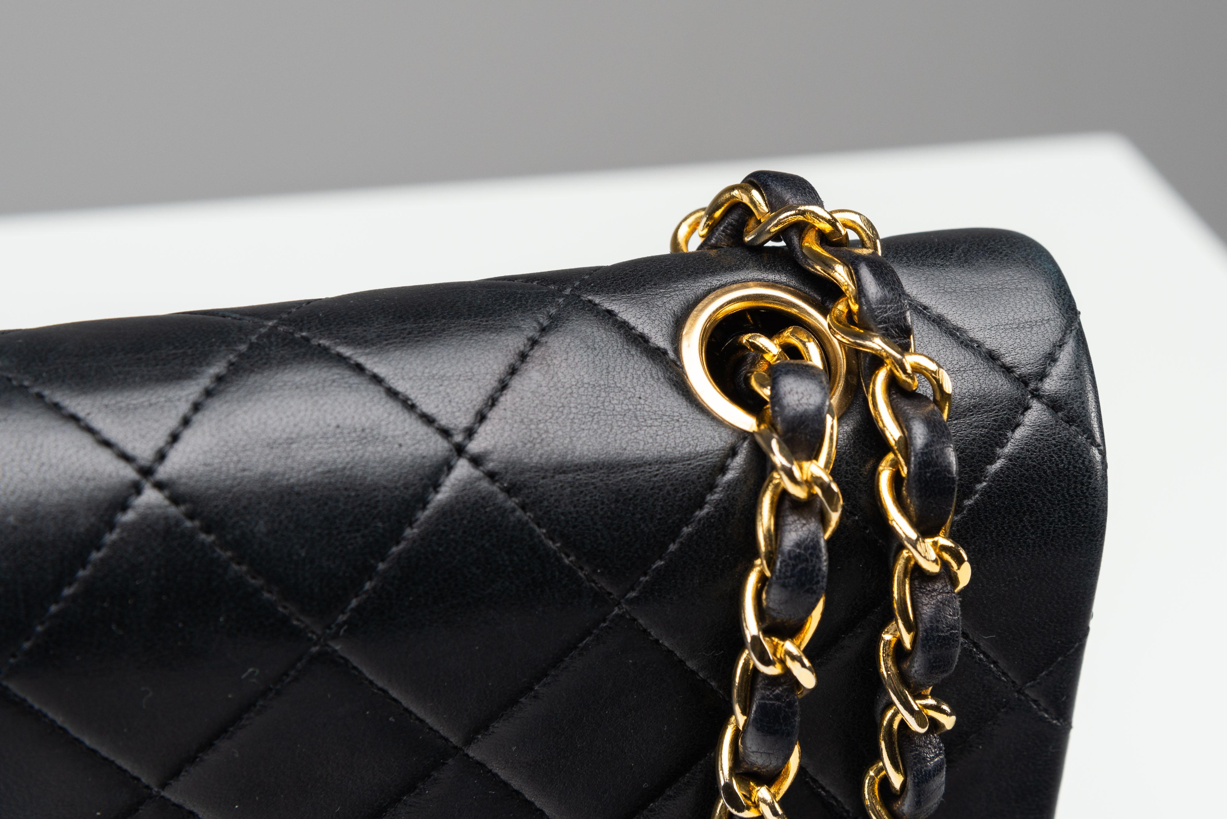 Chanel Classic Medium Lambskin Black 24k gold-plated hardware 4