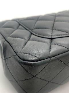 Chanel Classic Mini Flap Bag Black Quilted Lambskin GHW Gold Hardware