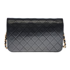 Chanel Classic Mini Full Flap shoulder bag in black quilted leather and GHW