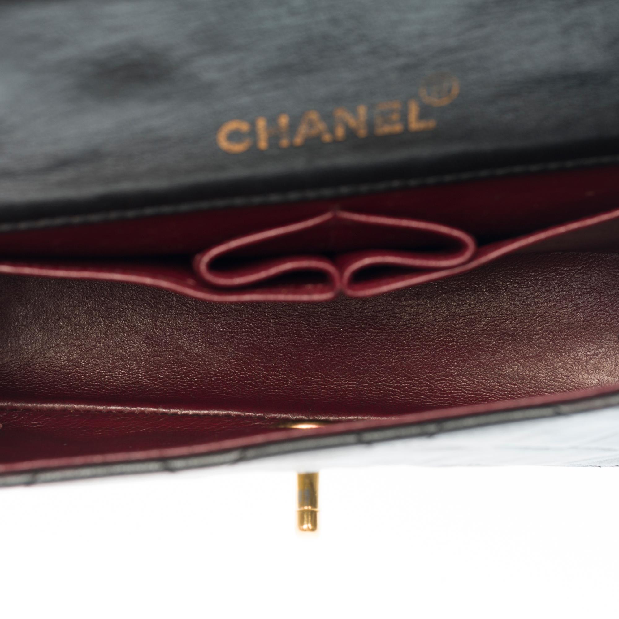 Chanel Classic Mini Full Flap shoulder bag in black quilted leather and GHW 2