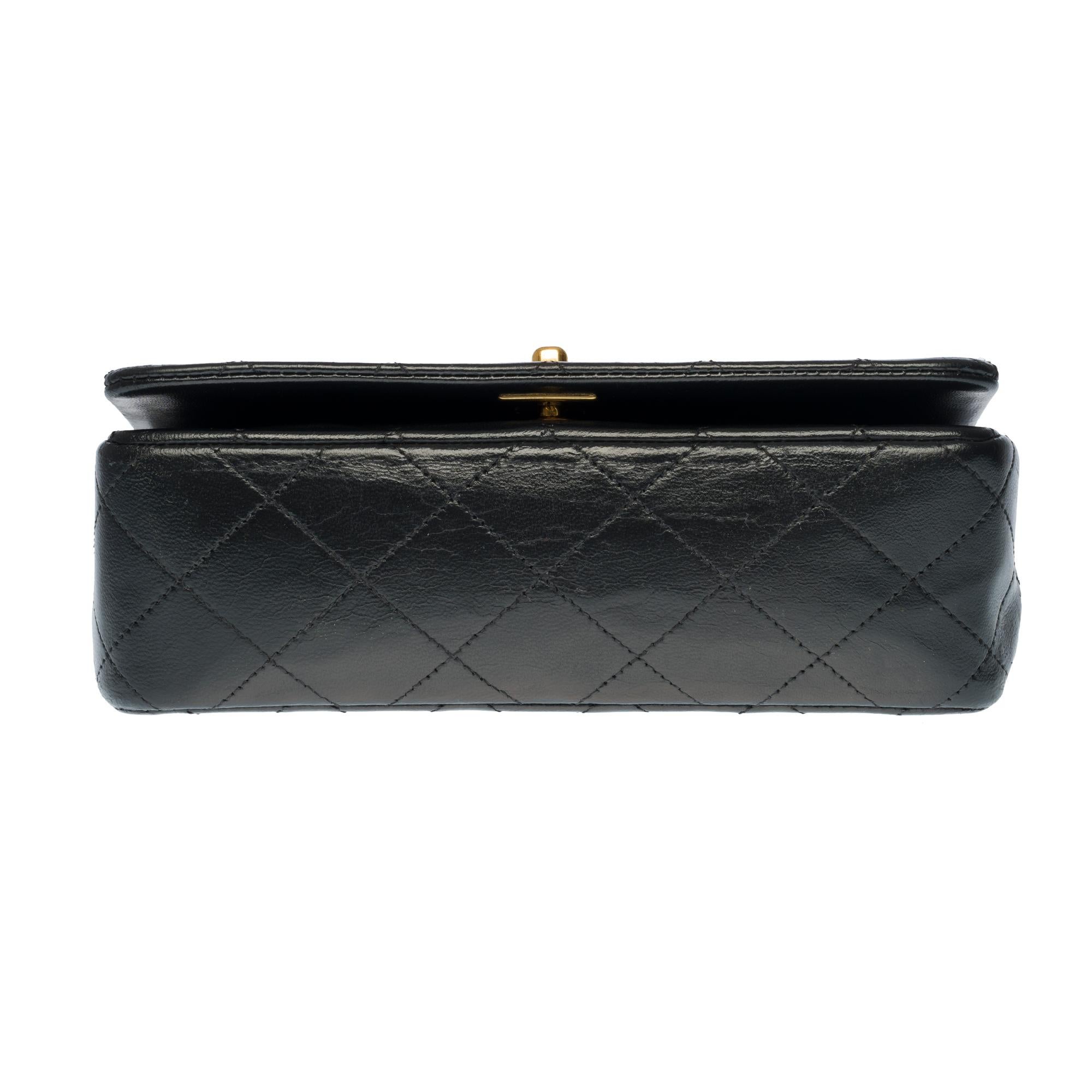 Chanel Classic Mini Full Flap shoulder bag in black quilted leather and GHW 4