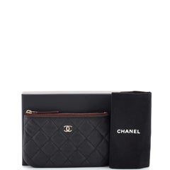 Chanel Classic O Case Pouch Quilted Caviar Mini