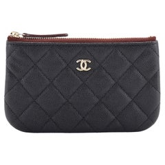 Chanel Classic O Case Pouch Quilted Caviar Mini