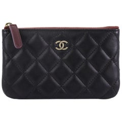 Chanel Classic O Case Pouch Quilted Lambskin Mini