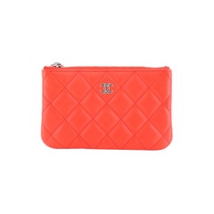 Chanel Classic O Case Pouch Quilted Lambskin Mini