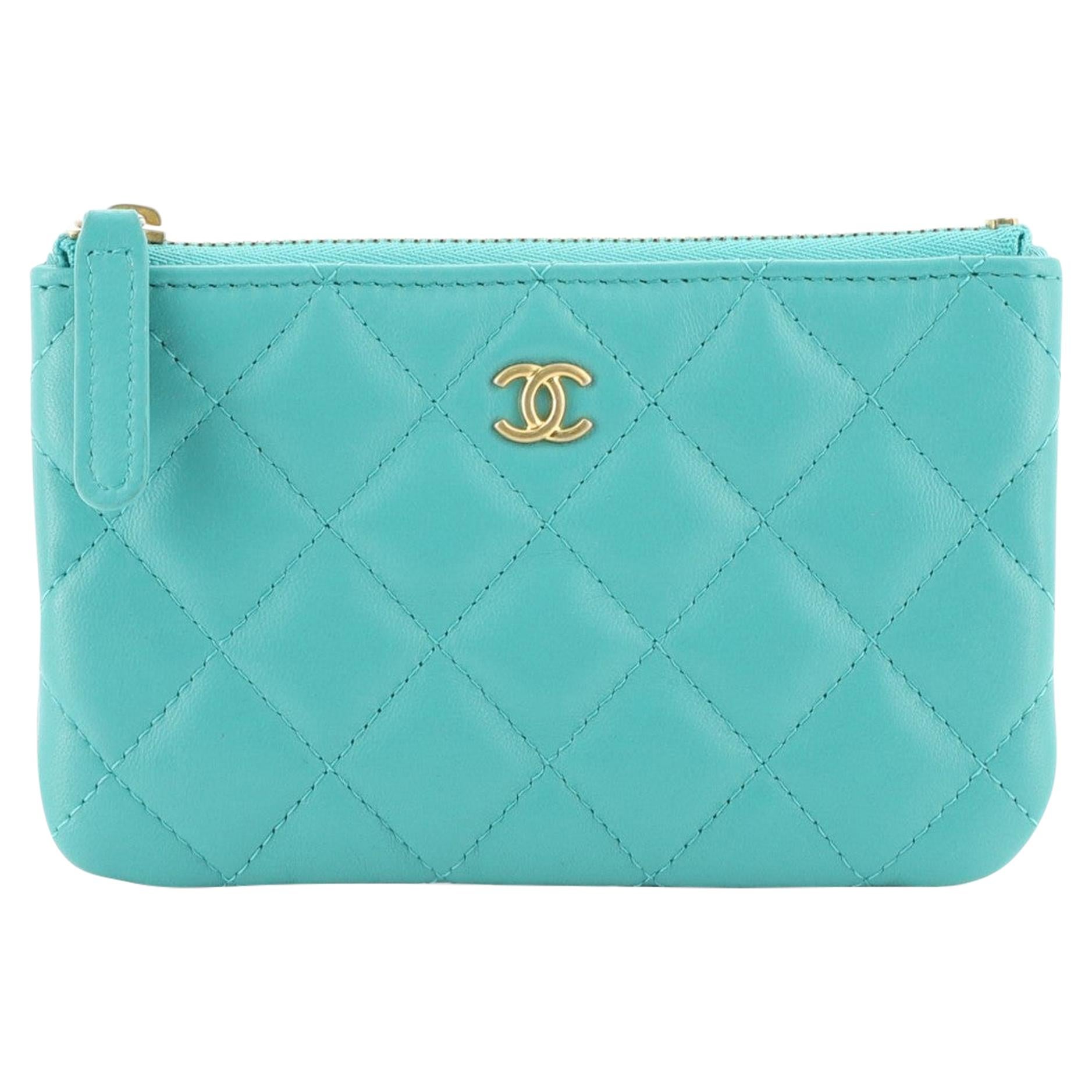 Chanel Classic O Case Pouch Quilted Lambskin Mini