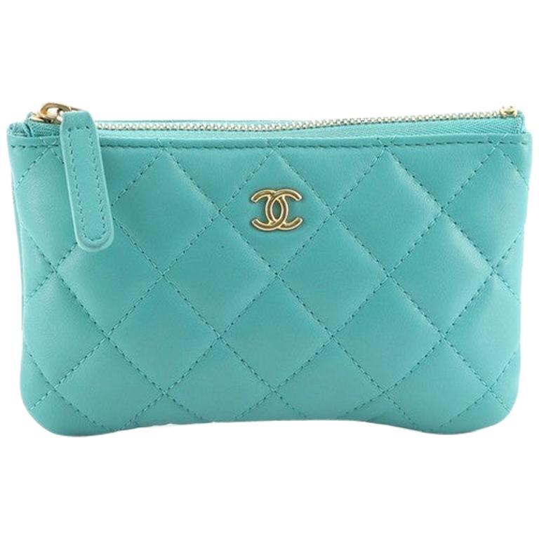 Chanel Classic O Case Pouch Quilted Lambskin Mini