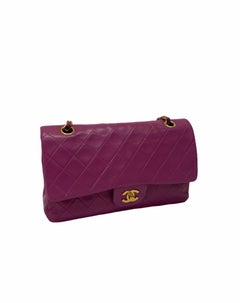 Chanel Classic Pink Bag with Quilted Lamb Leather