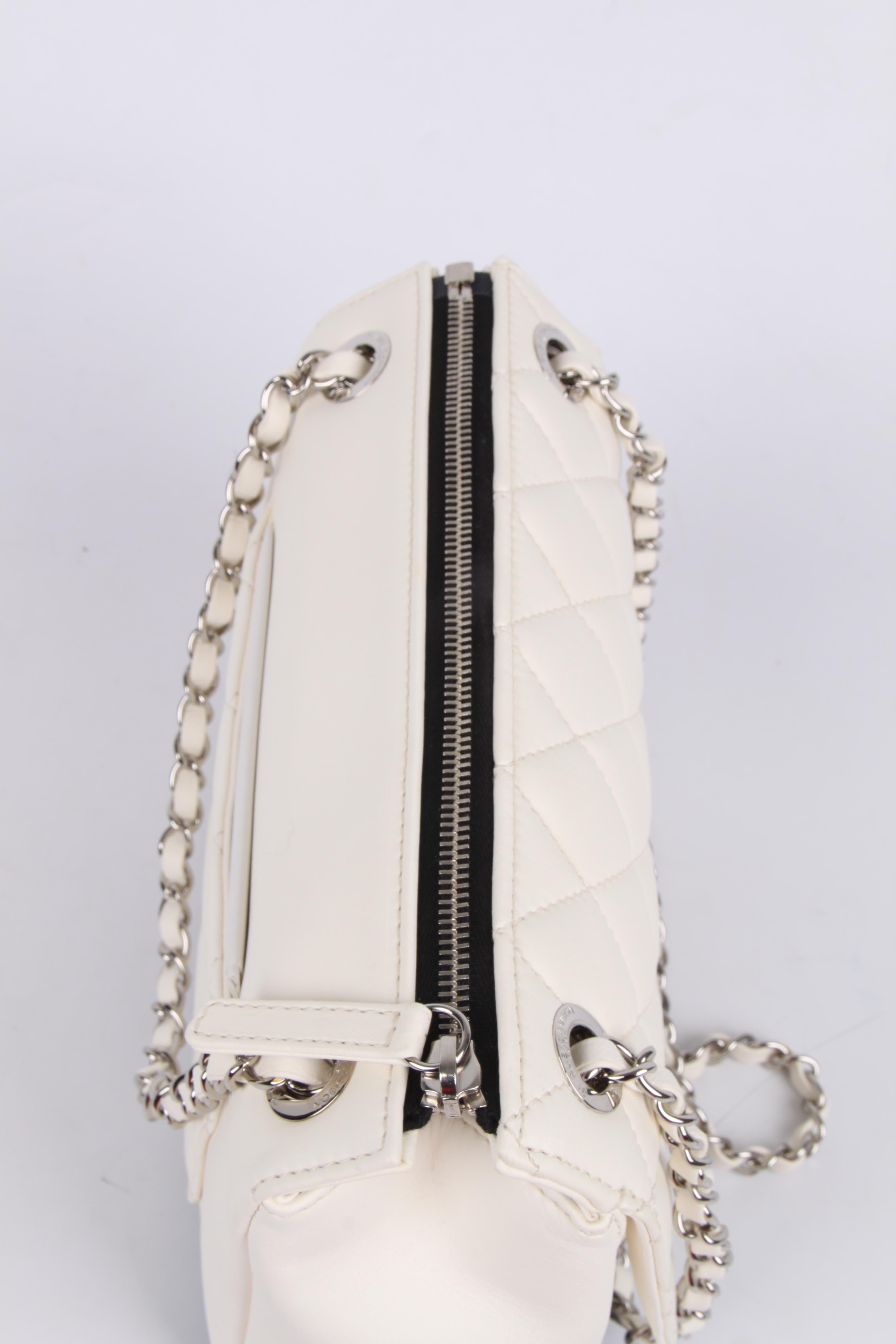 Chanel Classic Printed Lambskin Bag - black & white - NEW 4