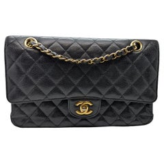 Chanel Classic Quilted Caviar Double Medium Flap