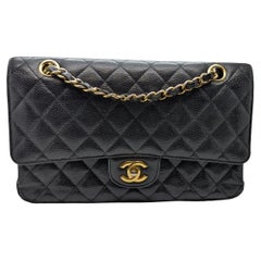 Chanel Classic Quilted Caviar Double Medium Flap