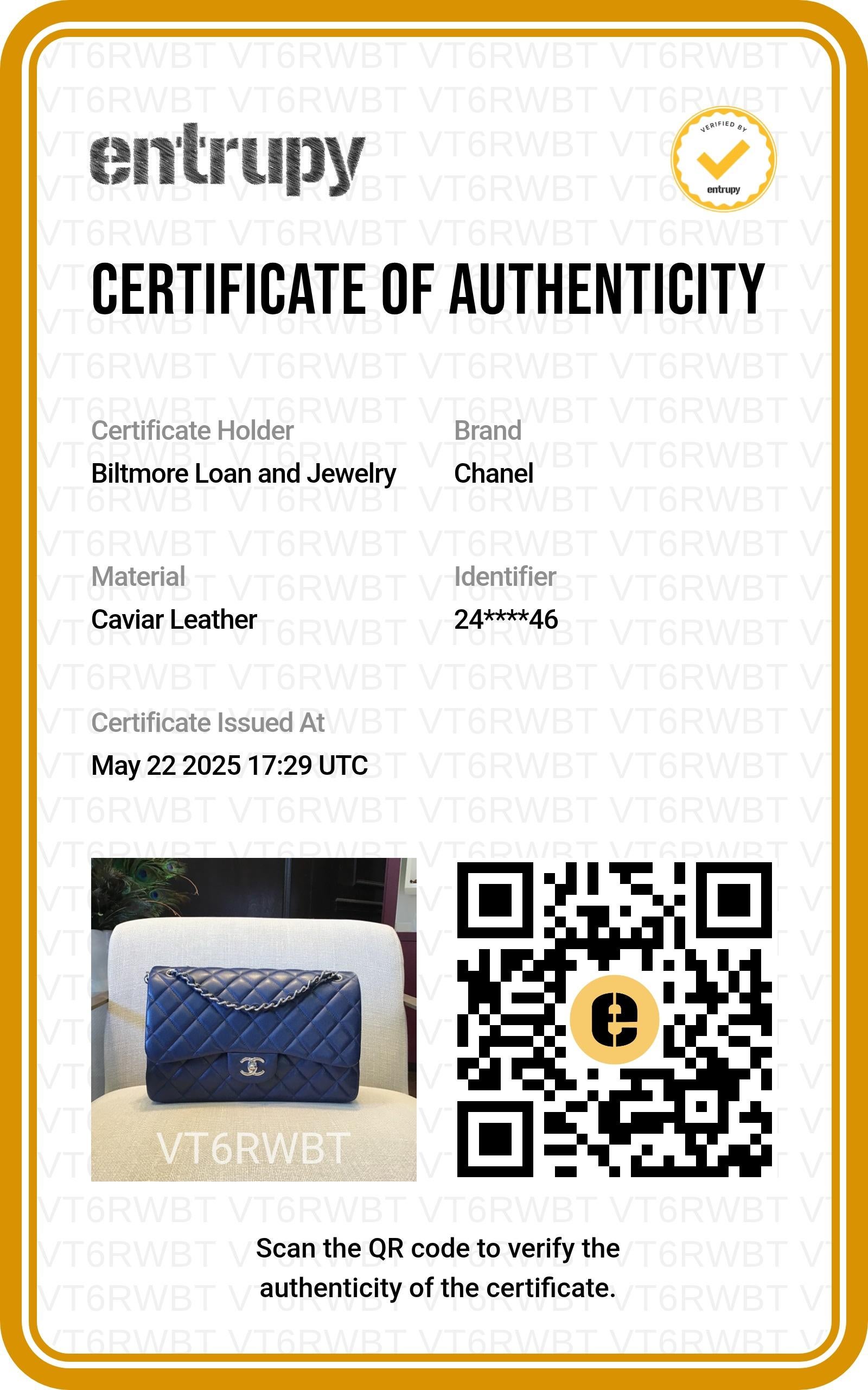 Chanel Classic Quilted Caviar Jumbo Double Flap Bag 7