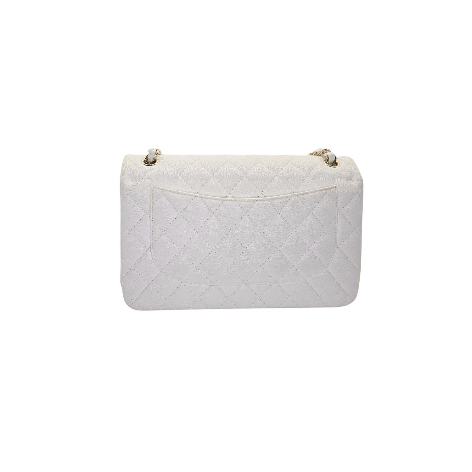 Gray Chanel Classic Quilted Caviar Jumbo Double Flap Bag For Sale