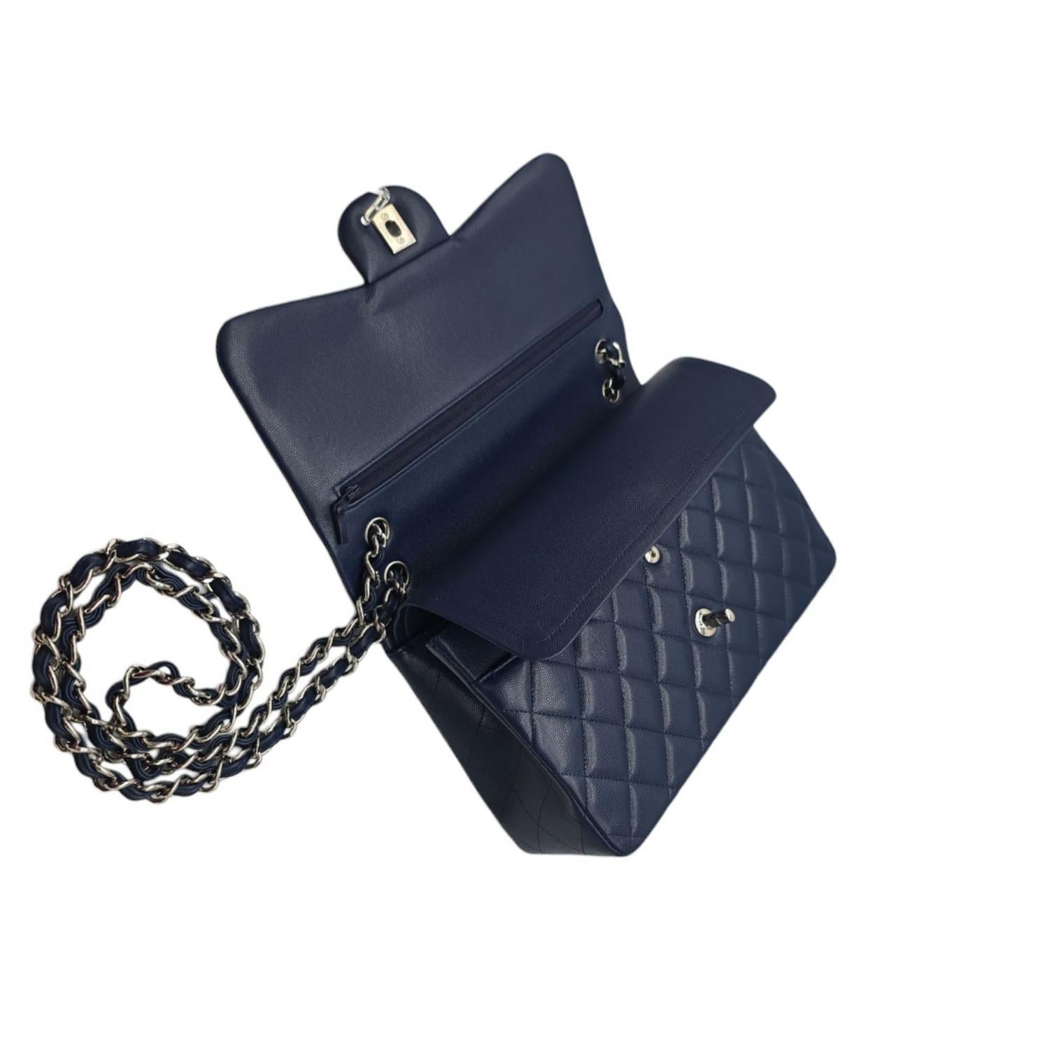 Chanel Classic Quilted Caviar Jumbo Double Flap Bag 1