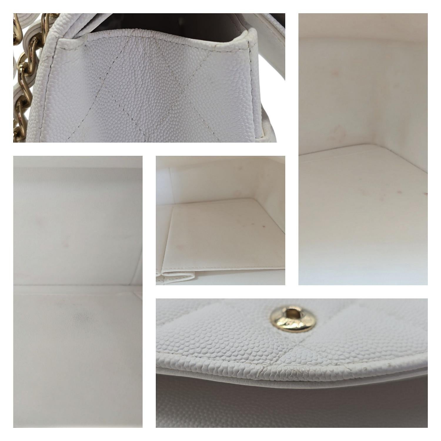 Chanel Classic Quilted Caviar Jumbo Double Flap Bag For Sale 4