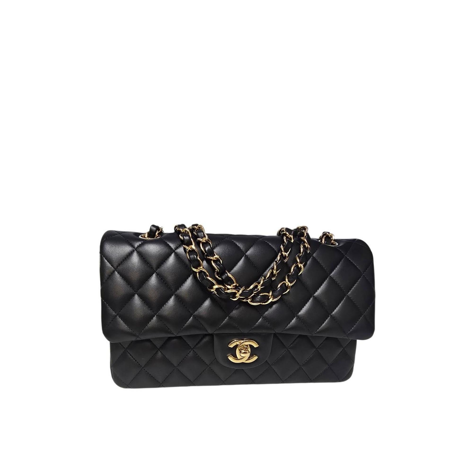 Chanel Classic Quilted Lambskin Medium Double Flap Bag