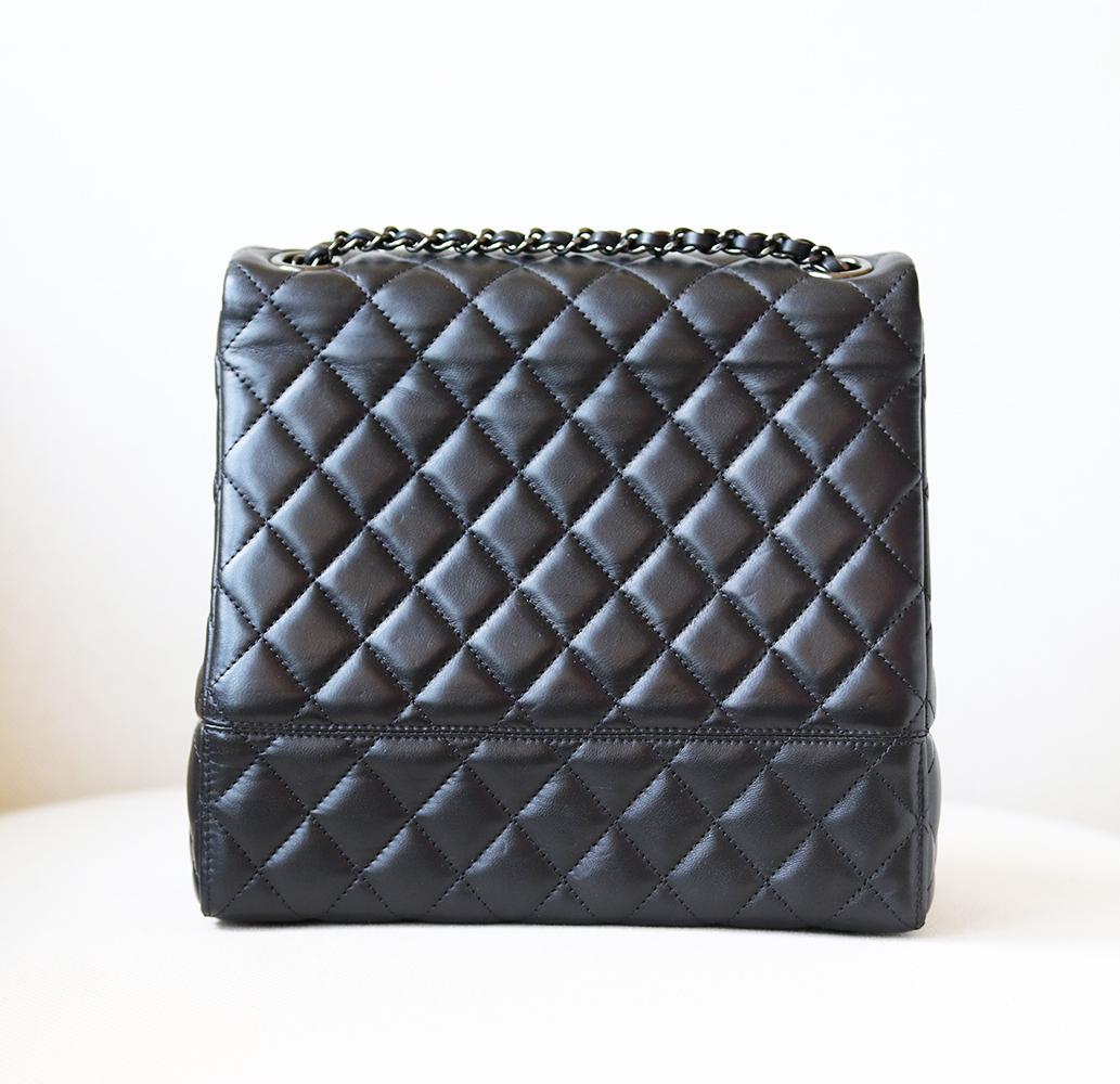 Black Chanel Classic Quilted Luggage Box Flap Bag 