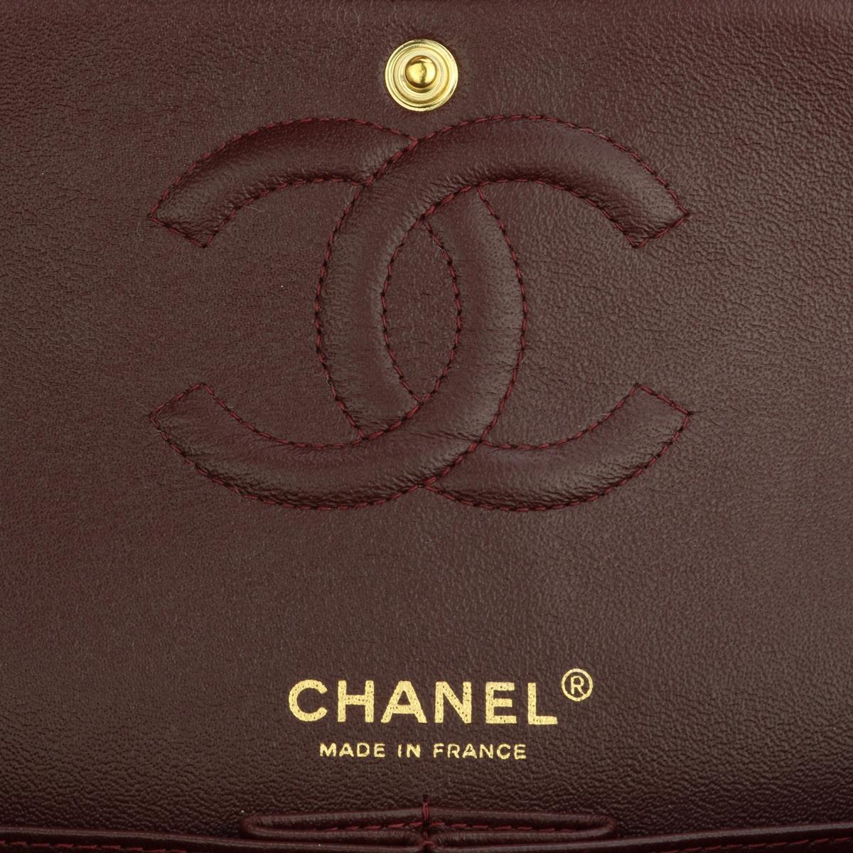 CHANEL Classic Quilted Medium Double Flap Bag Black Lambskin Gold Hardware 2012 10