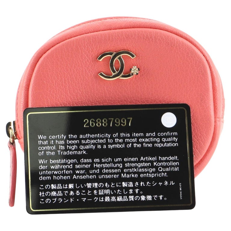 Chanel Classic Round Coin Purse Goatskin Pink Goatskin Condition Details:  at 1stDibs