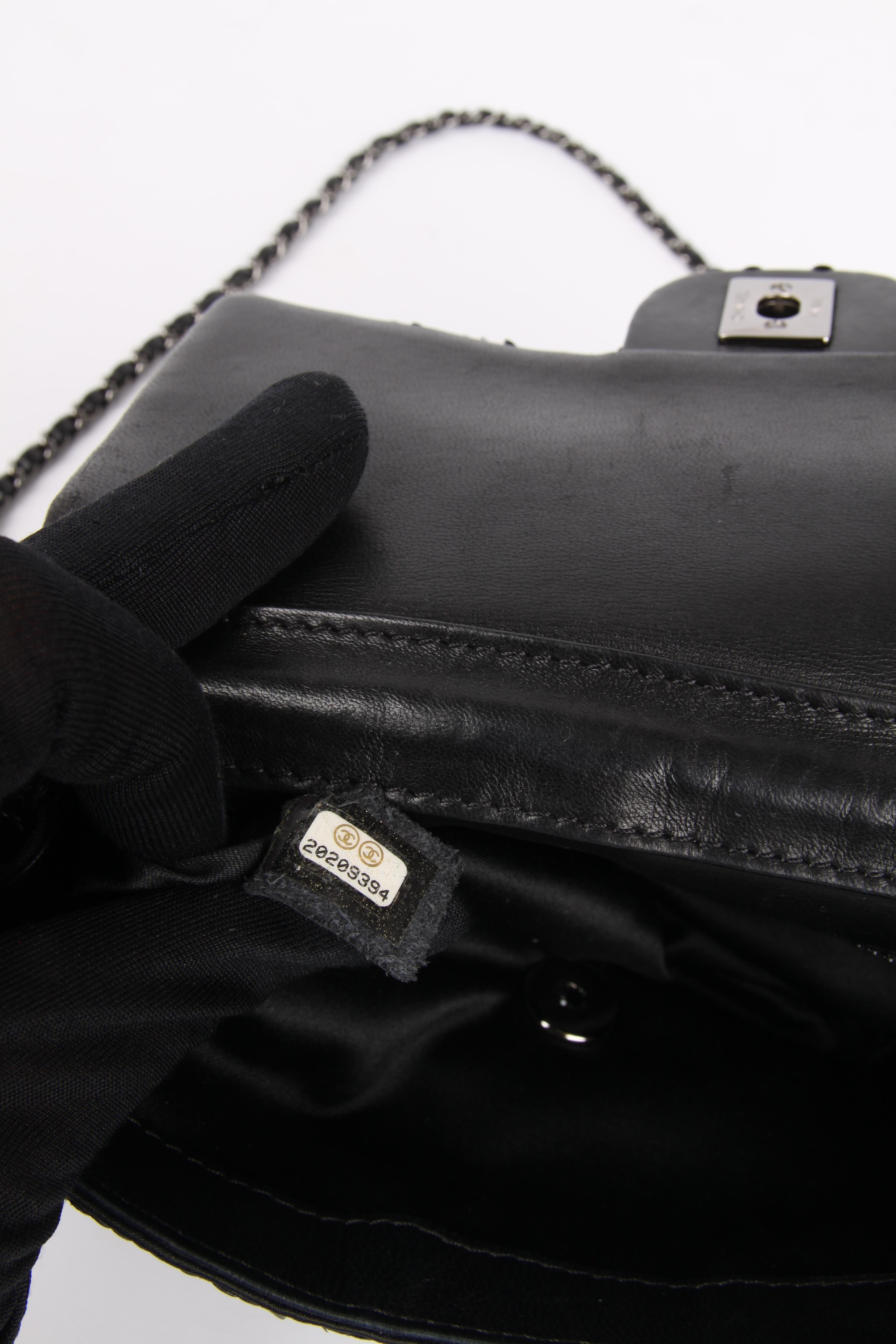Chanel Classic Sequin Flap Bag - black 3