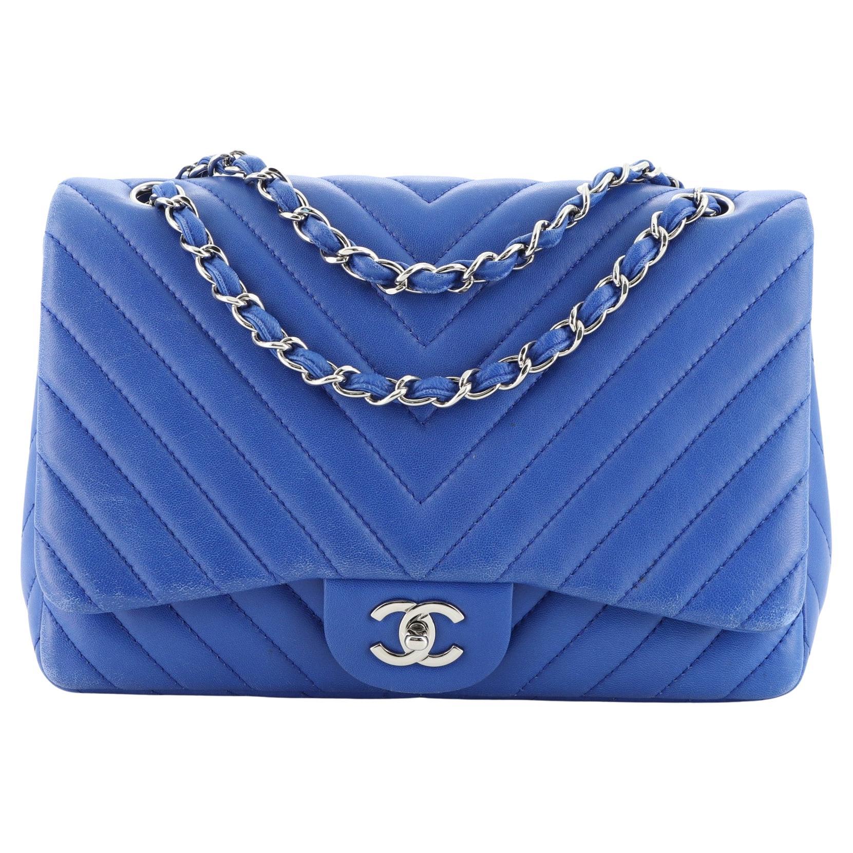 Chanel Classic Single Flap Bag Chevron Lambskin Jumbo at 1stDibs