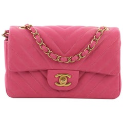 Chanel Classic Single Flap Bag Chevron Lambskin Mini