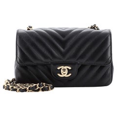 Chanel Classic Single Flap Bag Chevron Lambskin Mini