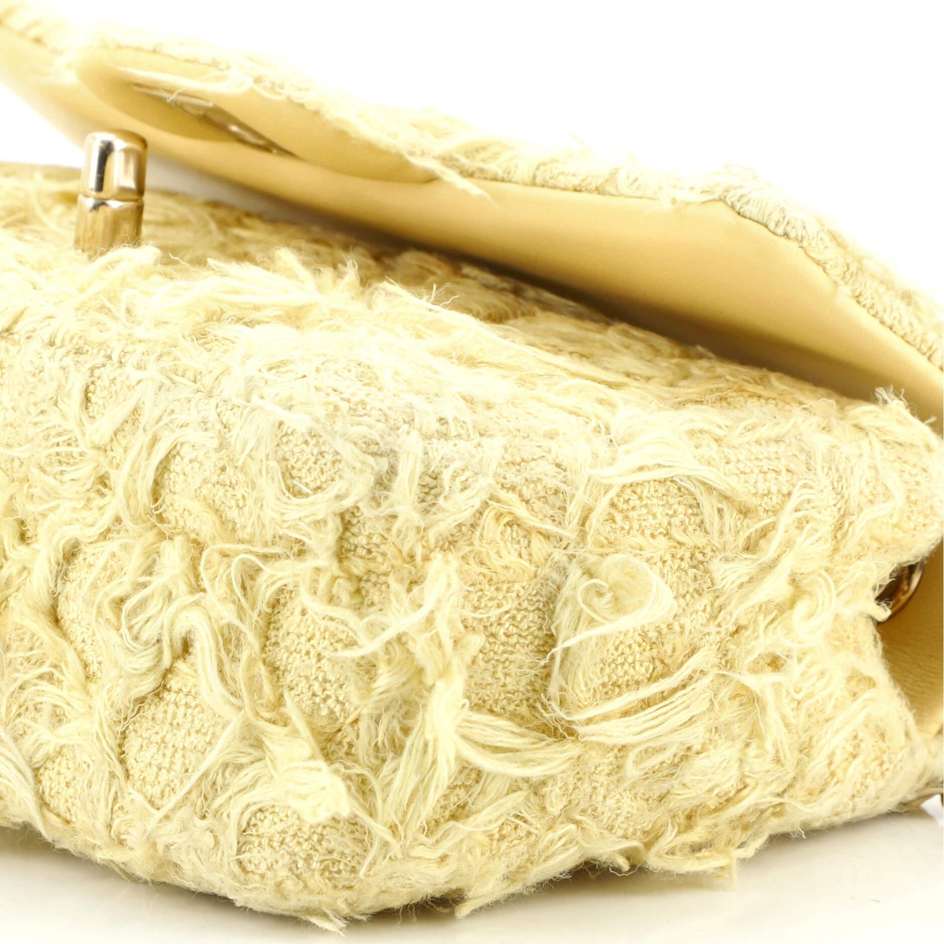 Chanel Classic Single Flap Bag Fringed Tweed Mini 1