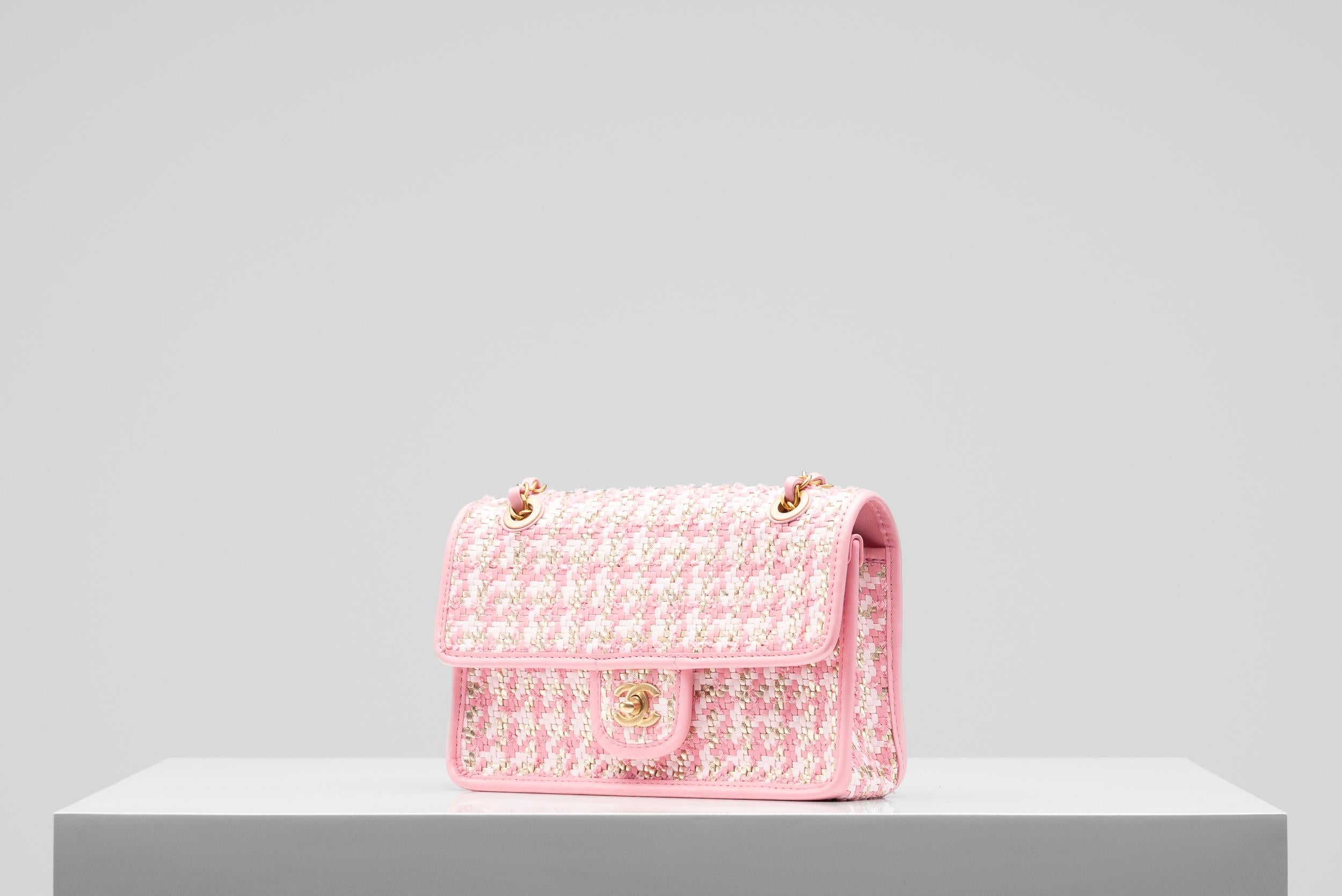 pink tweed chanel bag