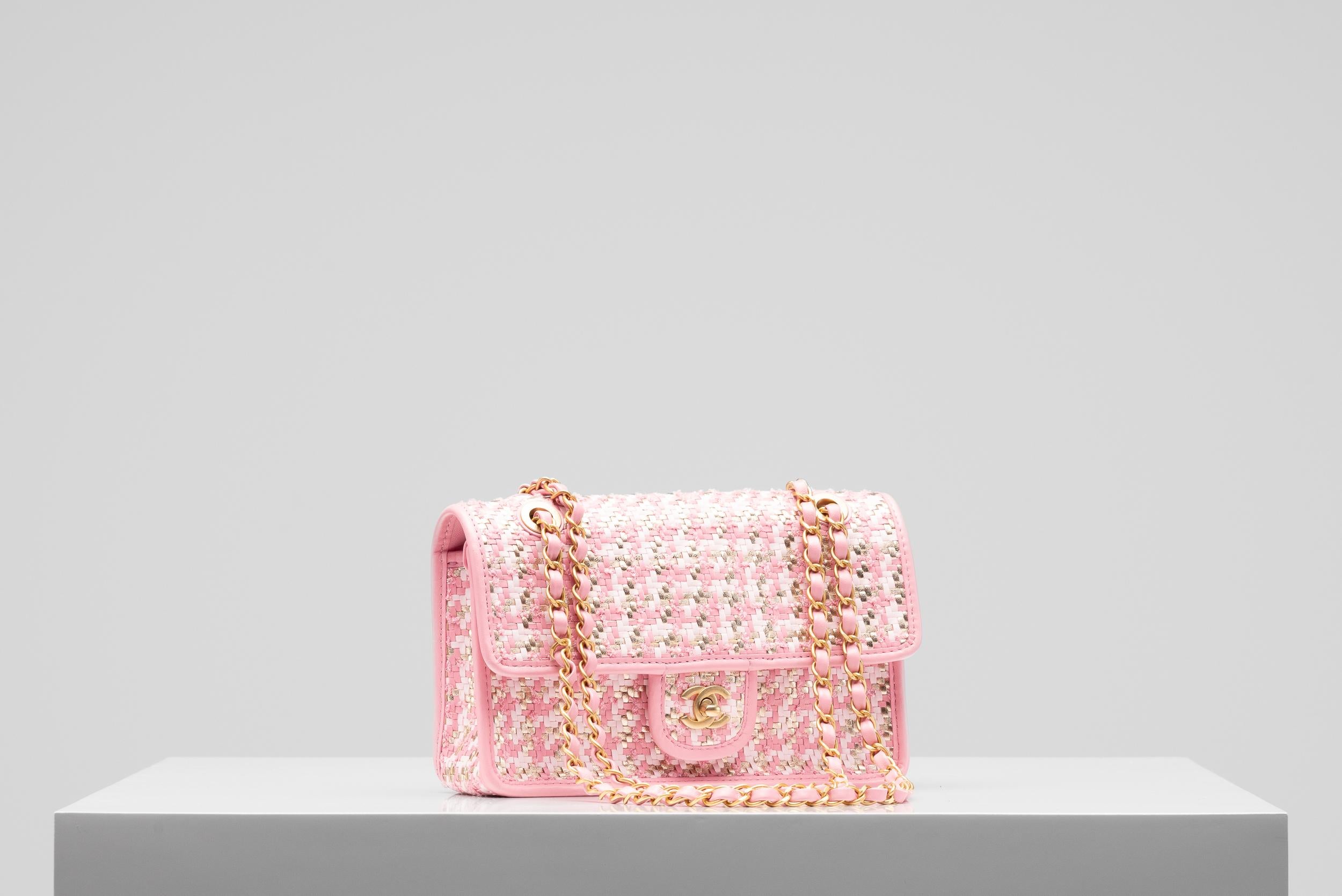 tweed pink chanel bag