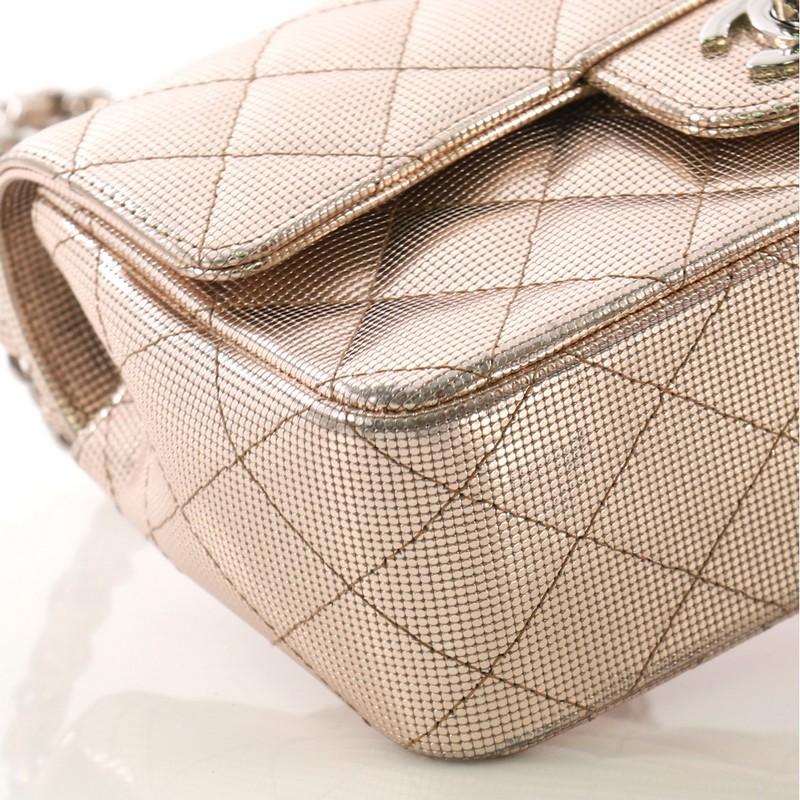 Chanel Classic Single Flap Bag Pixel Effect Quilted Calfskin Mini In Good Condition In NY, NY